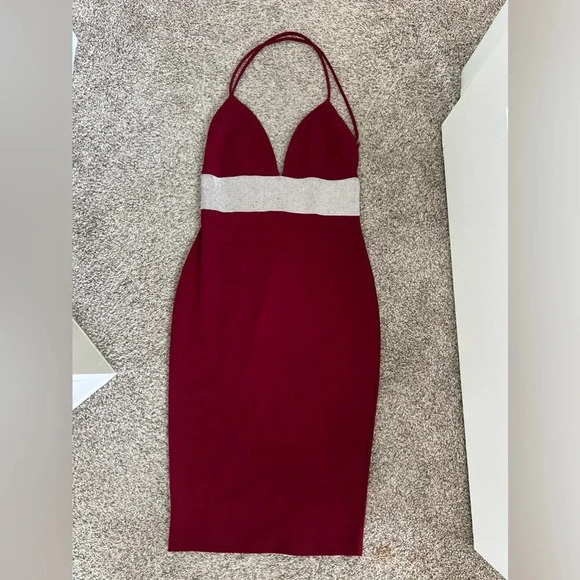 Maroon Red Dress - Picture 1 of 5
